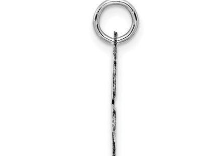 Sterling Silver Rhodium-plated Block Letter G Initial Charm