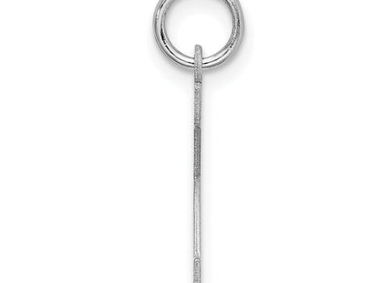 Sterling Silver Rhodium-plated Block Letter K Initial Charm