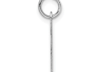 Sterling Silver Rhodium-plated Block Letter N Initial Charm