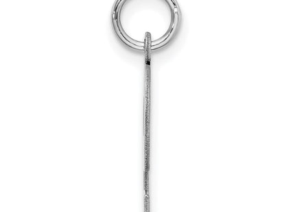 Sterling Silver Rhodium-plated Block Letter P Initial Charm