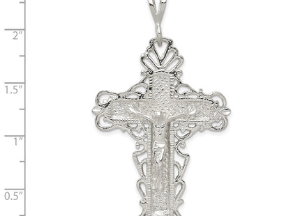 Sterling silver crucifix pendant, another view