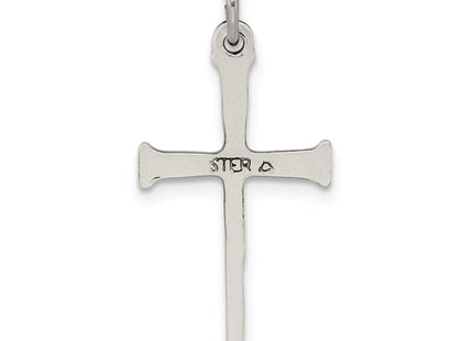 Sterling Silver Antiqued Nail Cross Pendant
