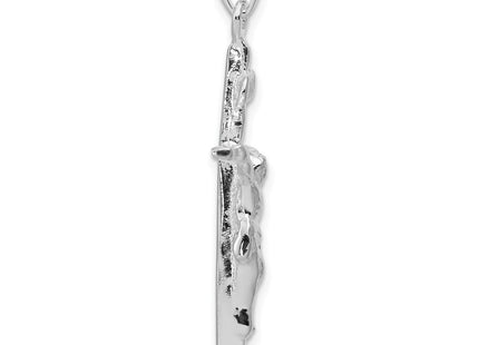 Sterling silver crucifix pendant, alternate view