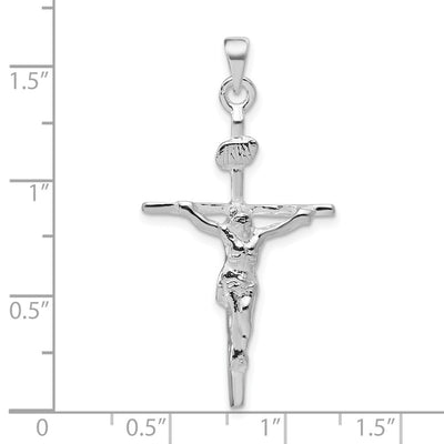 Sterling Silver Inri Crucifix Pendant, 44 x 21mm