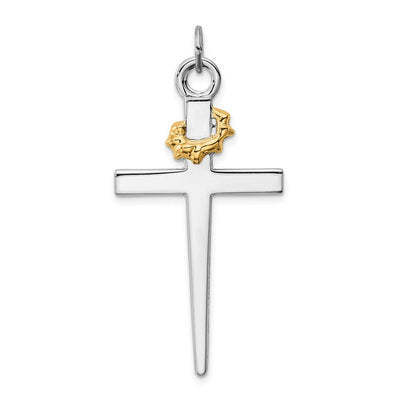 18K gold cross pendant
