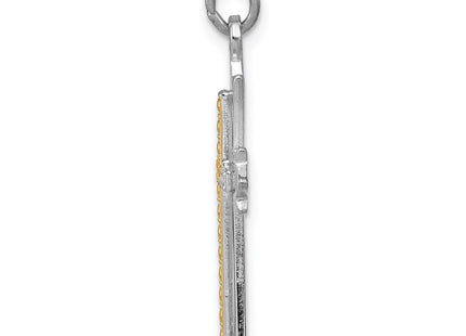 Sterling silver cross pendant, alternate view