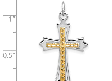 Sterling silver cross pendant, another view