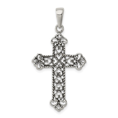 Sterling silver fleur de lis pendant