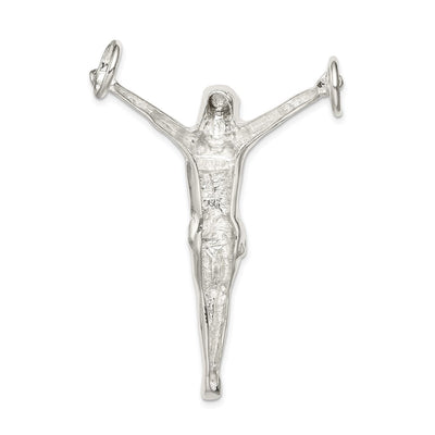 Sterling Silver Corpus (Crucified Christ) Pendant, 54 x 37mm