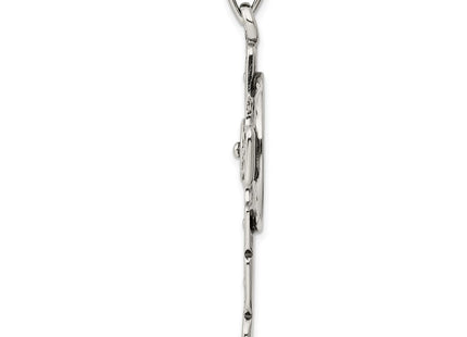 Sterling Silver Antiqued Celtic Cross Pendant (Style QC5273)