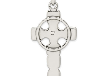 Sterling Silver Antiqued Celtic Cross Pendant (Style QC5273)