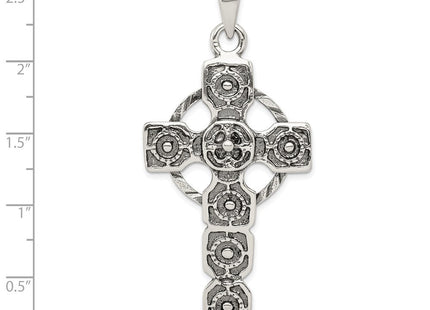 Sterling Silver Antiqued Celtic Cross Pendant (Style QC5273)