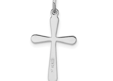 Sterling silver cross charm, another view