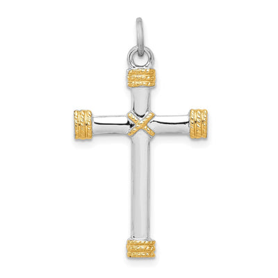 18K gold cross pendant