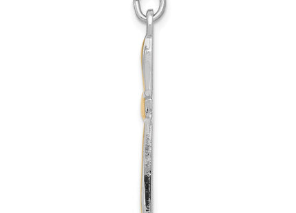 18K gold cross pendant, alternate view