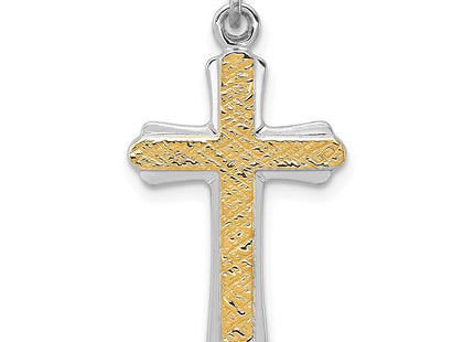 18K gold cross charm