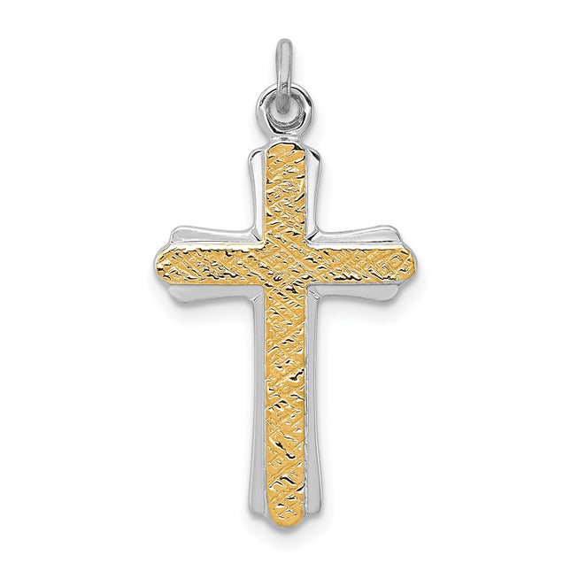 18K gold cross charm
