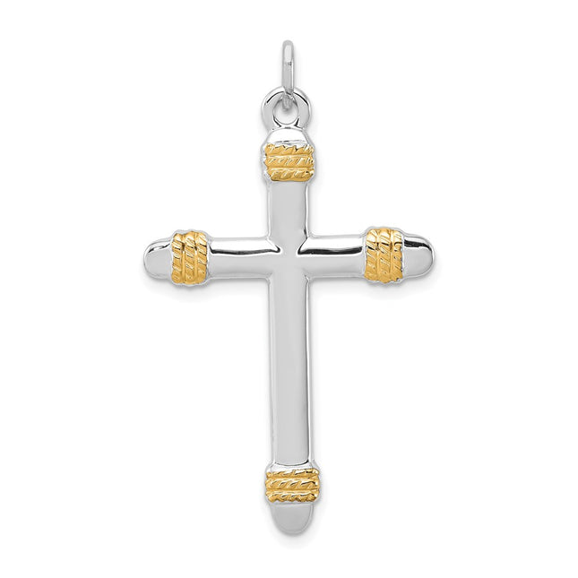 18K gold cross pendant