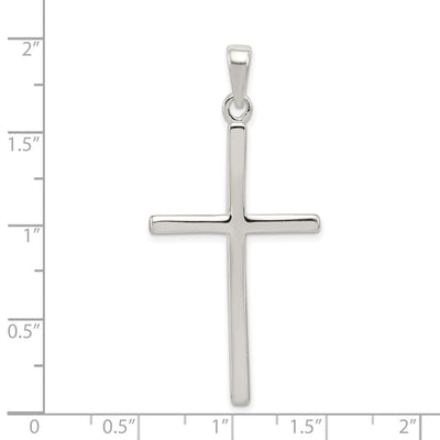Sterling Silver Latin Cross Pendant, 49 x 20mm