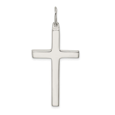 Sterling Silver Latin Cross Pendant, 40 x 21mm