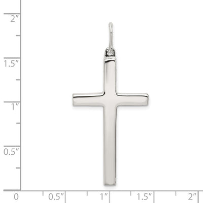 Sterling Silver Latin Cross Pendant, 40 x 21mm