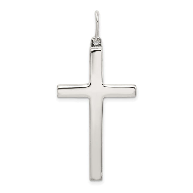 Sterling Silver Latin Cross Pendant, 40 x 21mm