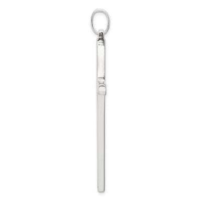 Sterling Silver Latin Cross Pendant, 53 x 28mm