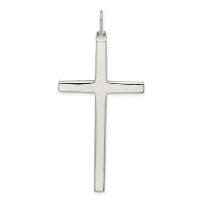 Sterling Silver Latin Cross Pendant, 53 x 28mm