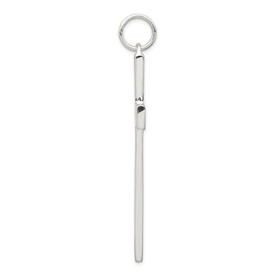 Sterling Silver Latin Cross Charm, 58 x 37mm