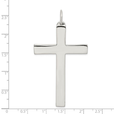 Sterling Silver Latin Cross Charm, 58 x 37mm
