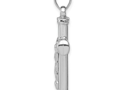 Sterling silver crucifix pendant, alternate view