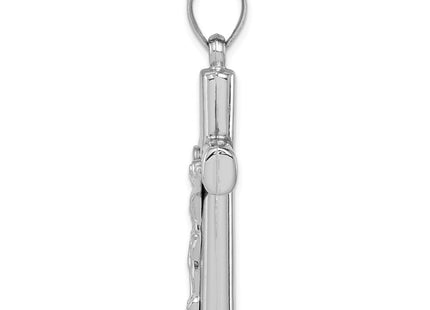 Sterling silver crucifix pendant, alternate view