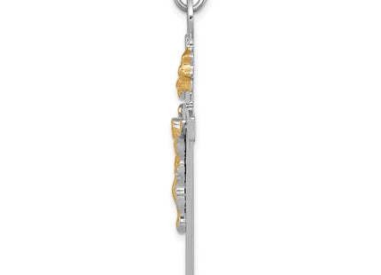 18K gold crucifix pendant, alternate view