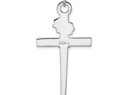 18K gold crucifix pendant, another view
