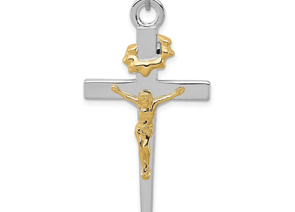 18K gold crucifix pendant