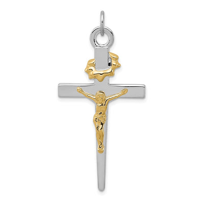 18K gold crucifix pendant