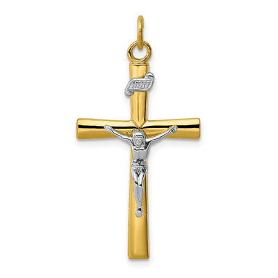 18K gold crucifix pendant