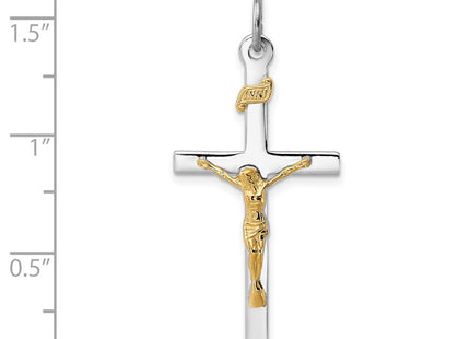 18K gold crucifix pendant, further view