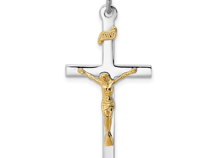 18K gold crucifix pendant