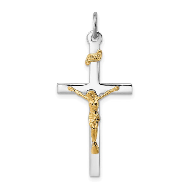 18K gold crucifix pendant