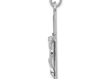 Sterling silver crucifix pendant, alternate view