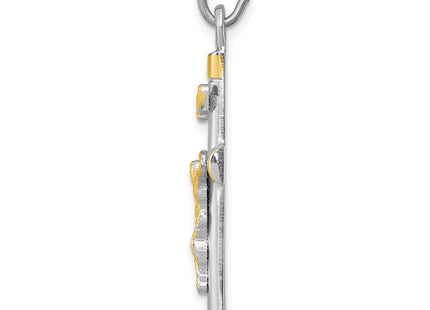 18K gold crucifix pendant, alternate view