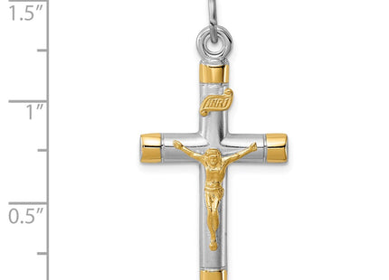 18K gold crucifix pendant, further view