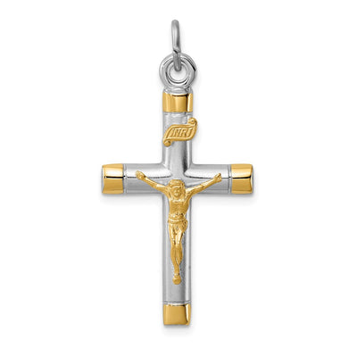 18K gold crucifix pendant