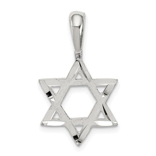 Sterling Silver Star of David Charm (Style QC546)