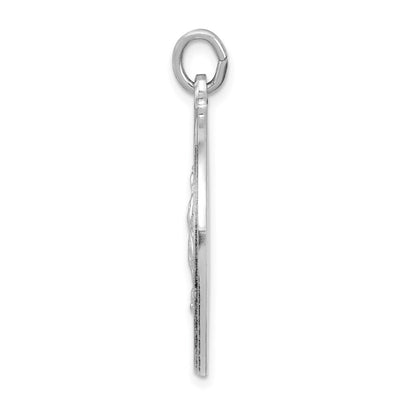 Sterling Silver Rhodium-plated Our Lady of Guadalupe Medal, 31 x 25mm