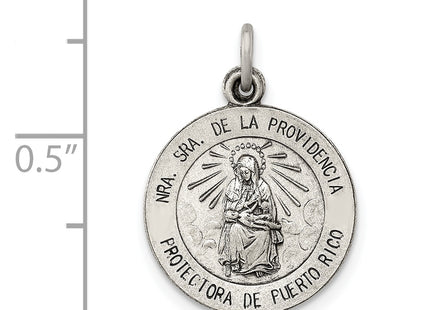 Sterling Silver Antiqued De La Providencia Medal