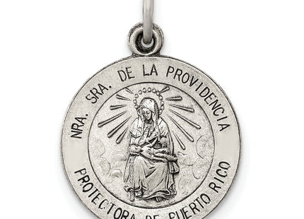 Sterling Silver Antiqued De La Providencia Medal