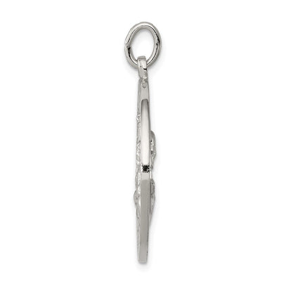 Sterling Silver Queen of the Holy Scapular Medal, 32 x 22mm