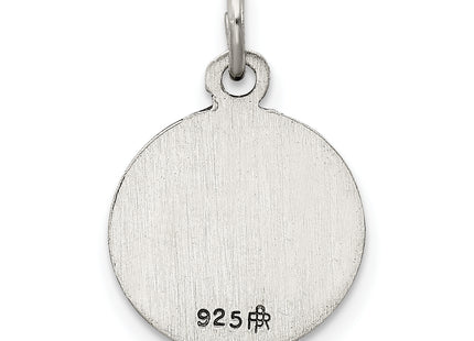 Sterling Silver Antiqued Saint Christopher Medal, 16 x 12mm